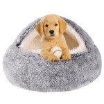 Dog Beds for Small Dogs, Cat Bed Cave, Washable Cute Cat Bed, Cozy Nook Pet Bed for Dogs or Cats, Anti-Slip Puppy Bed Fits up to 12 lbs Pets(Grey, 20" x 20")