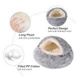Dog Beds for Small Dogs, Cat Bed Cave, Washable Cute Cat Bed, Cozy Nook Pet Bed for Dogs or Cats, Anti-Slip Puppy Bed Fits up to 12 lbs Pets(Grey, 20" x 20")