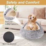 Dog Beds for Small Dogs, Cat Bed Cave, Washable Cute Cat Bed, Cozy Nook Pet Bed for Dogs or Cats, Anti-Slip Puppy Bed Fits up to 12 lbs Pets(Grey, 20" x 20")