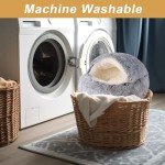 Dog Beds for Small Dogs, Cat Bed Cave, Washable Cute Cat Bed, Cozy Nook Pet Bed for Dogs or Cats, Anti-Slip Puppy Bed Fits up to 12 lbs Pets(Grey, 20" x 20")