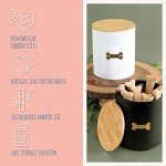 Park Life Designs Metal Dog & Cat Treat Jar 2.25 Qt (Black) | Metal Jar with Lid, Keeps Treats Fresh & Pets Happy |Stylish Storage Container for Biscuits, Cookies & More| Easy-Clean, Dishwasher Safe