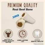 Cadet Junior Stuffed Shin Bones - Highly Digestible, High Protein, Long-Lasting Dog Chew Bone for Aggressive Chewers, Supports Dental Health, - Peanut Butter Flavor, Mini (2 Count)