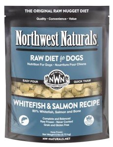 Northwest Naturals, Raw Diet Grain-Free Whitefish & Salmon Nuggets Raw Frozen Dog Food, 96 Ounce