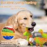 AstraVox Dog Toys, 3 Pack Indestructible Tough Dog Chew Toys for Aggressive Chewers, Nylon Dog Bones Toys with Bacon Flavor Dinosaur Teething Chew Toys for Large Medium Small Dog Breeds