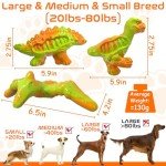 AstraVox Dog Toys, 3 Pack Indestructible Tough Dog Chew Toys for Aggressive Chewers, Nylon Dog Bones Toys with Bacon Flavor Dinosaur Teething Chew Toys for Large Medium Small Dog Breeds