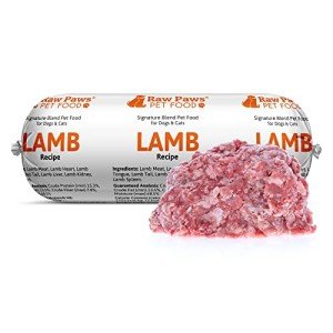 Raw Paws Signature Blend Pet Food for Dogs & Cats - Lamb Recipe, 1-lb Rolls (20 Pack) - Fresh Raw Food Made in USA - Natural Dog Food Roll - Frozen Raw Lamb Dog Food Log Diet - Raw Frozen Dog Food