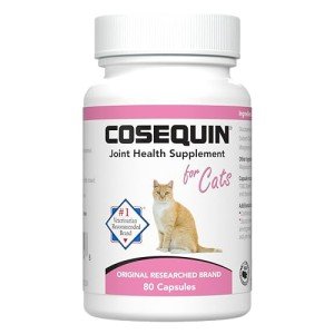 Nutramax Laboratories Cosequin Joint Health Supplement for Cats - With Glucosamine and Chondroitin, 80 Capsules