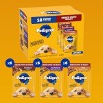 PEDIGREE CHOICE CUTS in Gravy Adult Soft Wet Meaty Dog Food Variety Pack, (18) 3.5 oz. Pouches