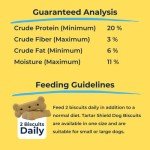 Tartar Shield Dental Dog Biscuits | Safe Daily Treats | Cookie Cleans Teeth & Gums Fresh Breath Natural Oral Health Support | Tasty Lean Chicken Flavor | USA Made