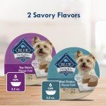 Blue Buffalo Delights Small Breed Natural Wet Dog Food Variety Pack, Top Sirloin Paté and Grilled Chicken Paté, 3.5-oz. Cups, 12 Count