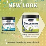 Glucosamine for Dogs, Hip and Joint Supplement for Dogs with Chicken Flavor, Anti Inflammatory, Dog's Chondroitin, Digestive Enzymes, Omega-3, Vitamin D, MSM, Calcium, Turmeric, 120 Freeze-Dried Chews