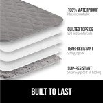 Gorilla Grip 100% Waterproof Pet Blanket 52x82, Dog Friendly Soft Sofa Throw Essential for Medium Dogs, Cats, Tear and Slip Resistant Leakproof Couch Cushion Protector Indoor Furniture Cover, Charcoal