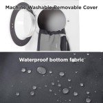 Lesure Small Dog Car Seat for Small Dogs - Waterproof Dog Booster Seat for Car with Storage Pockets and Clip-On Safety Leash and Thickened Memory Foam Filling, Pet Travel Carrier Bed Slate Grey