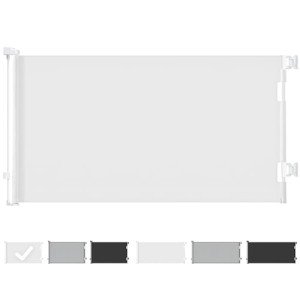 Cumbor Baby Gate Retractable Gates for Stairs, Mesh Dog Gate for The House, Wide Pet Gate 33" Tall, Extends to 55" Wide, Long Child Safety Gates for Doorways, Hallways, Cat Gate Indoor/Outdoor(White)