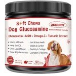 Glucosamine for Dogs, Joint Supplement for Dogs with Chondroitin, MSM, Omega-3, Turmeric and Vitamins for Pain Relief, Dog Joint Supplement with Calcium and Phosphorus for Bone Health, 120 Soft Chews