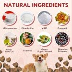 Glucosamine for Dogs, Joint Supplement for Dogs with Chondroitin, MSM, Omega-3, Turmeric and Vitamins for Pain Relief, Dog Joint Supplement with Calcium and Phosphorus for Bone Health, 120 Soft Chews