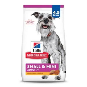 Hill's Science Diet Adult 7+ Small & Mini Chicken Meal & Brown Rice Recipe Dry Dog Food 4.5 lbs.