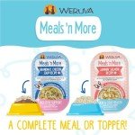 Weruva Meals 'n More Natural Wet Dog Food, Woof Woof Floof! Skin & Coat Health Variety Pack, 3.5oz Cup (Pack of 10)