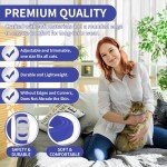 4 Pack Flea Collar for Cats, 32 Months Flea and Tick Prevention for Cats, Waterproof Cat Flea Collar, Natural Cat Flea and Tick Treatment, Adjustable Flea and Tick Collar for Cats Kittens(Blue&Pink)