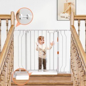 GROWNSY Pressure Mounted Dog Gate for Stairs