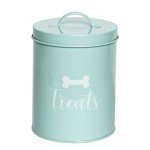 Airtight Metal Pet Treat Jar - Chic Design