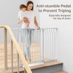 GROWNSY Pressure Mounted Dog Gate for Stairs