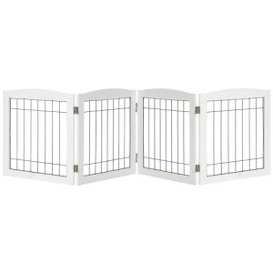 Freestanding Wooden Dog Gate for Indoor Use
