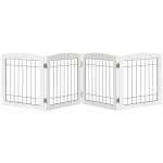 Freestanding Wooden Dog Gate for Indoor Use