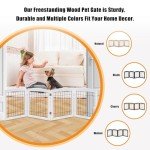 Freestanding Wooden Dog Gate for Indoor Use