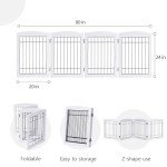 Freestanding Wooden Dog Gate for Indoor Use