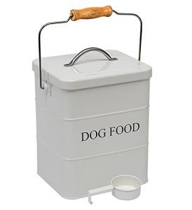 Airtight Metal Dog Food Storage Container with Scoop