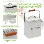 Airtight Metal Dog Food Storage Container with Scoop