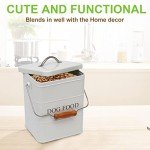 Airtight Metal Dog Food Storage Container with Scoop