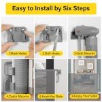 Adjustable Retractable Dog Gate for Stairs and Doors