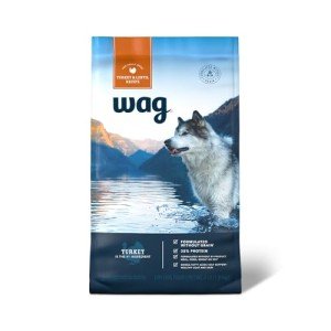 Amazon Brand - Wag Dry Dog Food Grain-Free Turkey & Lentil Recipe, High Protein (4 lb bag)