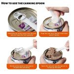 Trumoon Pet Food Can Cover Lids and Spoon Kit, Silicone Lid with Canning Spoon for Cat/Dog Cans. Pet Can Lid with Pet Can Opener for Wet Food Cans(2Can Lids & Spoons(Black&Pink))