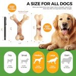 2 Pack Dog Chew Bones for Aggressive Chewers, Tough Nylon Long-Lasting Dog Toys for Large and Medium Dogs, Puppy Teething, Teeth Cleaning, Interactive Durable Chew Toys for Boredom and Anxiety Relief