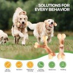 2 Pack Dog Chew Bones for Aggressive Chewers, Tough Nylon Long-Lasting Dog Toys for Large and Medium Dogs, Puppy Teething, Teeth Cleaning, Interactive Durable Chew Toys for Boredom and Anxiety Relief
