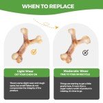 2 Pack Dog Chew Bones for Aggressive Chewers, Tough Nylon Long-Lasting Dog Toys for Large and Medium Dogs, Puppy Teething, Teeth Cleaning, Interactive Durable Chew Toys for Boredom and Anxiety Relief