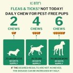 LOLLITIN Flea & Tick Dog Supplement - Made in USA - All Natural - Dog Chews 120 Count - Bacon Flavor - Dog Supplements - Natural Repellent