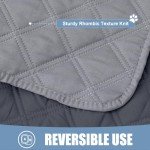 Smiry Waterproof Dog Blanket, Reversible Dog Bed Cover Pet Blanket, Soft Couch Cover for Dogs Washable, Bed Couch Sofa Furniture Protector for Puppy Cat Kids (30"x70", Grey/Dark Grey)