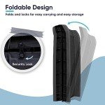 Epetlover 62 Inches Folding Dog Ramp for Cars Trucks SUVs Portable Pet Ramps for Large Dogs Non-Slip Stairs Step Ladder with Raised Siderails, Black