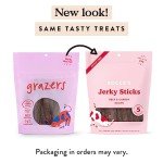 Bocce's Bakery Jerky Stick Dog Treats, Wheat-Free, Made with Limited-Ingredients, Baked in The USA with No Added Salt or Sugar, All-Naural & High-Protein, Beef & Carrot Recipe, 4 oz