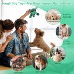 Letsmeet Dog Toys for Aggressive Chewers Indestructible Dog Toys for Large Dogs - Tough Dog Chew Toys for Medium/Large Dog Breed, Real Bacon, Nylon Bones Toy to Keep Them Busy