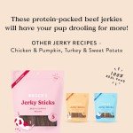 Bocce's Bakery Jerky Stick Dog Treats, Wheat-Free, Made with Limited-Ingredients, Baked in The USA with No Added Salt or Sugar, All-Naural & High-Protein, Beef & Carrot Recipe, 4 oz