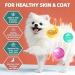 Dog Multivitamin with Glucosamine, Omega 3, Minerals, Probiotics and Enzymes, Dog Vitamins and Supplements for Joint, Skin & Coat Care, Digestive and Immune Health, Chicken Flavor - 120 Chews