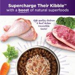 Wellness Bowl Boosters Simply Shreds Natural Grain Free Wet Dog Food Mixer or Topper, Chicken, Beef & Carrots, 2.8-Ounce Pouch(Pack of 12)