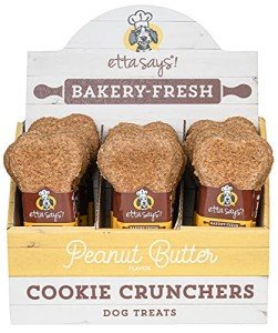 ETTA SAYS! Cookie Crunchers Crunchy Dog Treats Pack of 12 – Limited Ingredient 5” Dog Biscuits, Made in The USA (Peanut Butter)