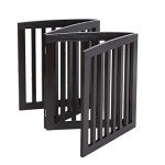 ZENY Freestanding Pet Gate for Dogs - 4 Panels Indoor Foldable Dog Fence for Stairs, Hallways, or Doorways - 82x24-Inch Freestanding Dog Gates, Brown