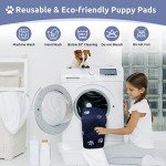 Washable Pee Pads for Dogs 2 Pack,36''*31'' Reusable Puppy Pads Pet Training Pads with Great Absorbent,Leakproof Fabric and Non Slip Backing for Potty,Crate,Whelping,Floor,Playpen,Sofa,Car
